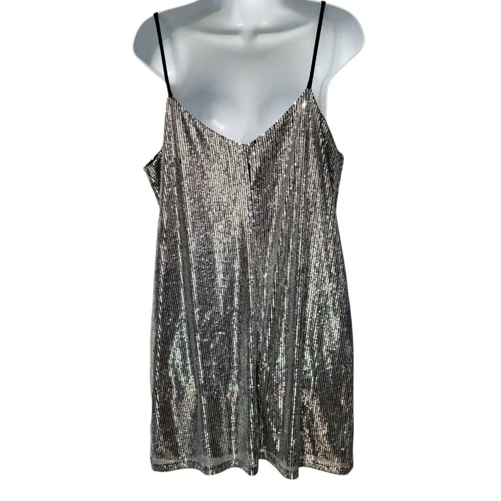 Wild Fable Sequin sleeveless mini party dress L Bling Sparkly Swiftie Y2K - Picture 5 of 12